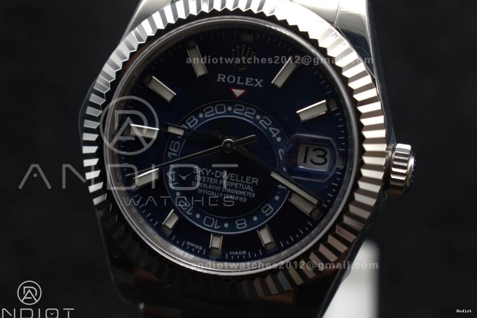 Edition 1091 326934 SS Bracelet A Blue Bold SS 904L on Sky-Dweller 1:1 ZF Dial Best 0705
